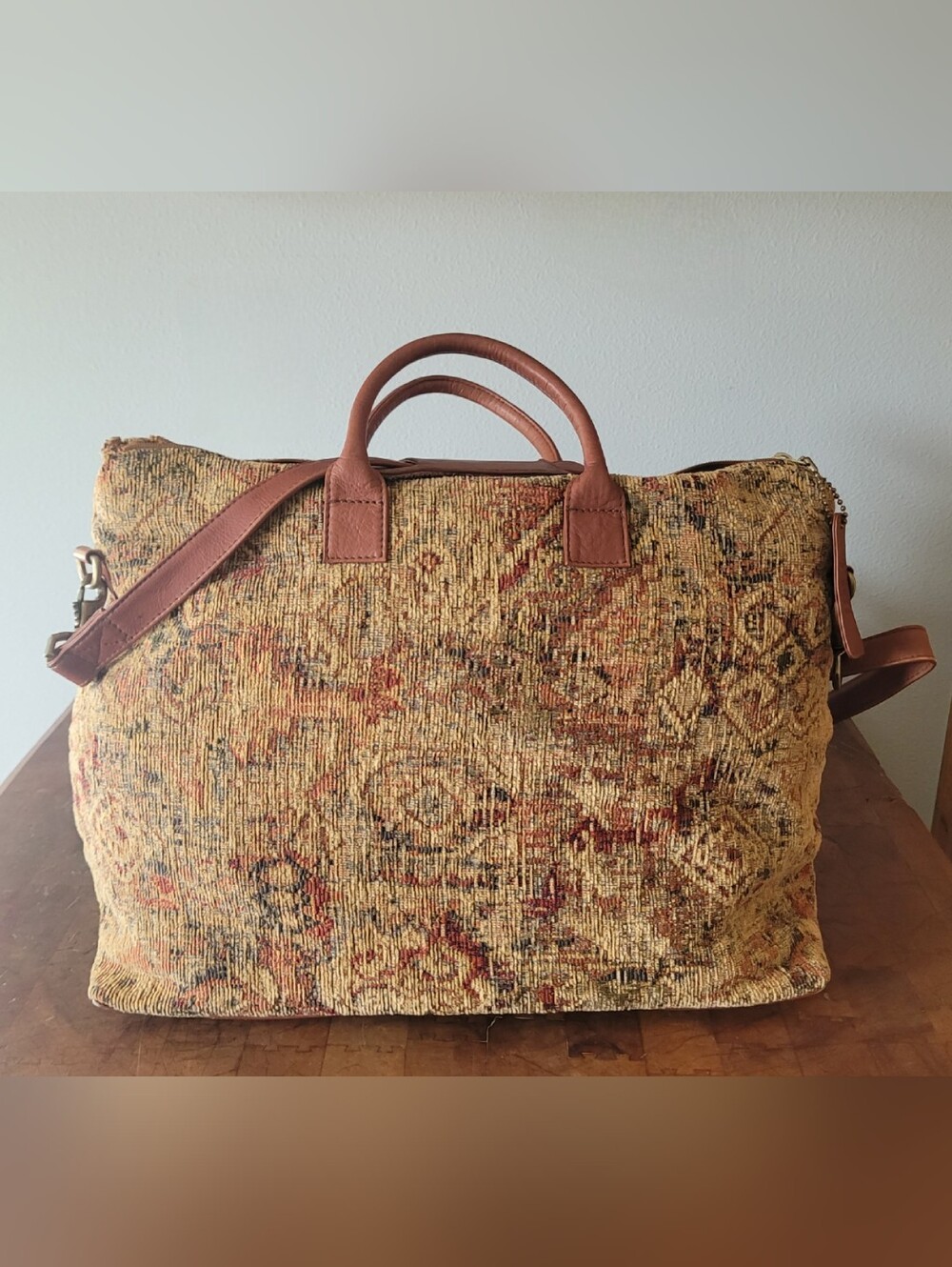 J. Jill Tapestry Carpet Bag Weekender Travel Tote – Boho Vintage Style